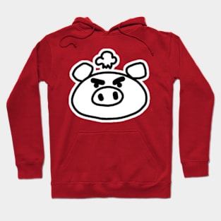 Angry Boo the kawaii pig. Hoodie